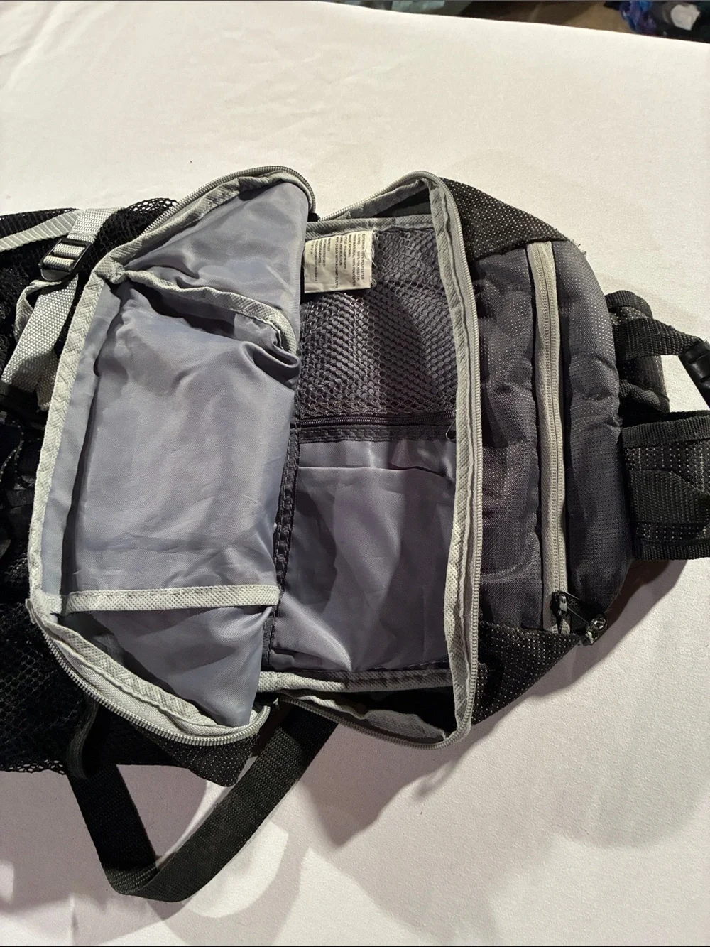 Men's Black Outdoor Daypack Backpack with Front Bungee